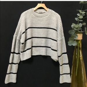 ASOS cropped oversized striped sweater